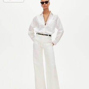 NWT J Crew White Wide-Leg Patch Pocket Denim